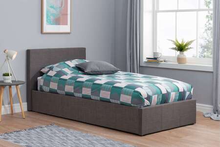 Berlin Single Ottoman Bed Grey