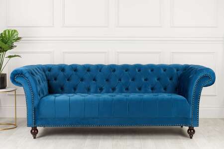 3 Seater Sofa Blue
