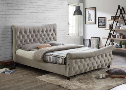 Copenhagen King Bed Warm Stone