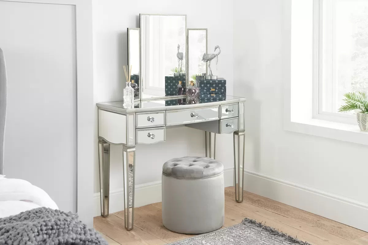 Earthly 5 Drawer Dressing Table White