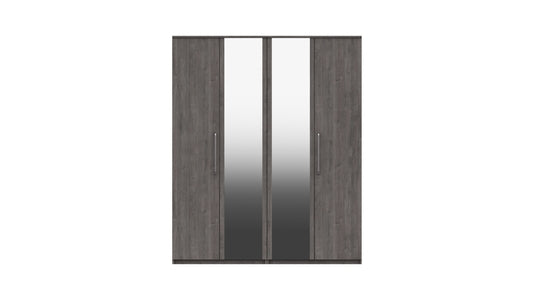 4 Door Robe With 2 Mirrors