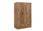 Sri Lanka 3 Door 2 Drawer Wardrobe Rustic Oak