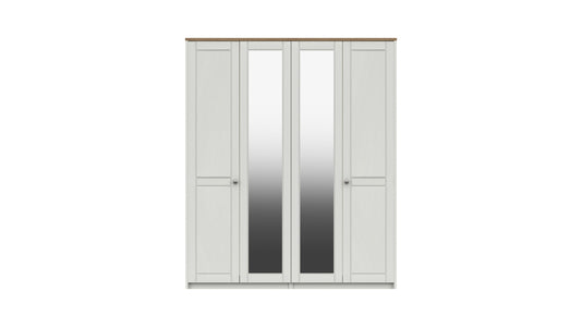 4 Door Robe With 2 Mirrors