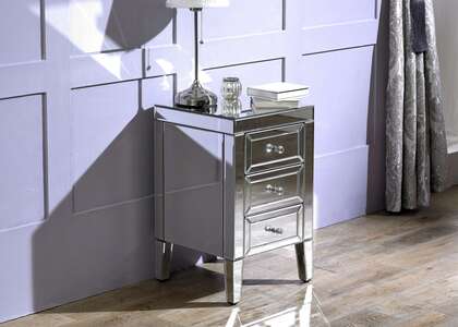 Valencia 3 Drawer Bedside White