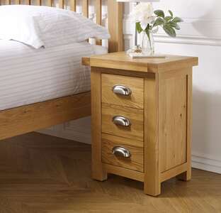 Woburn Small 3 Drawer Bedside Oak
