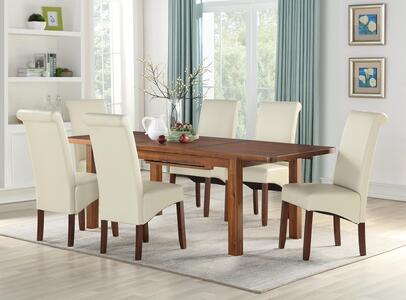 Andora 120cm Table + 4 Sophie Chairs Cream