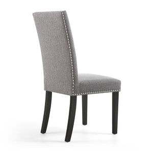 Linen Steel Grey Black Leg