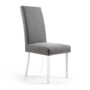 Linen Steel Grey White Leg