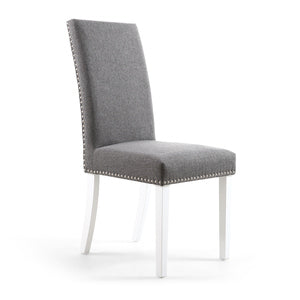 Linen Steel Grey White Leg