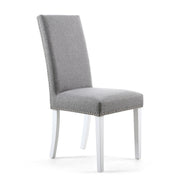 Linen Silver Grey White Leg
