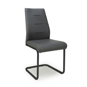 Leather Effect Grey Chair