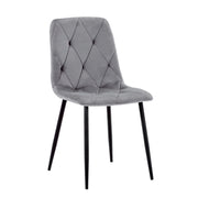 Brushed Velvet Grey Dining Chair