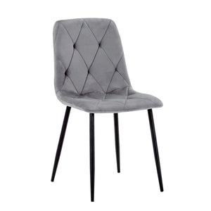 Brushed Velvet Grey Dining Chair