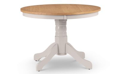 Davenport Oak/Elephant Grey Round Pedestal Table