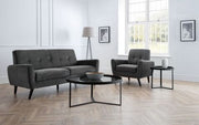 Monza 3 Seater In Dark Grey Velvet