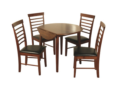 Hanover Round Dropleaf Dining Table Dark