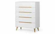 Alicia 5 Drawer Chest White