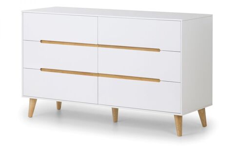 Alicia 6 Drawer Wide Chest White