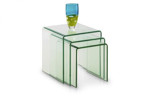Bent Glass Nest Of Tables