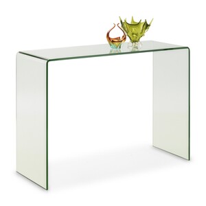Bent Glass Console Table