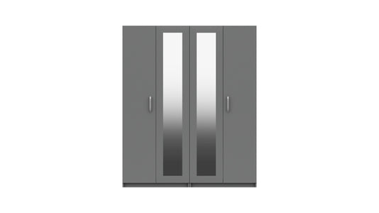 4 Door Robe With 2 Mirrors