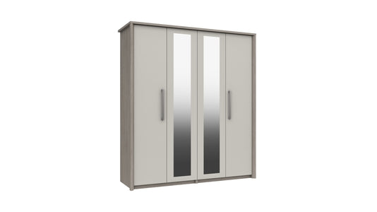 Tall 4 Door Robe With 2 Mirrors