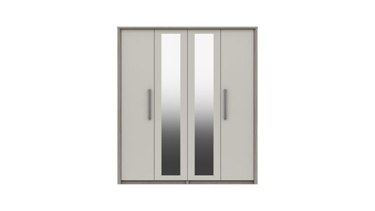 4 Door Robe With 2 Mirrors