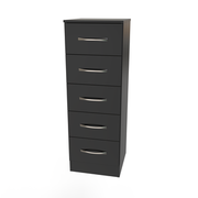 Allure 5 Drawer Locker Black Matt