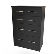 Allure 4 Drawer Deep Chest Black Matt