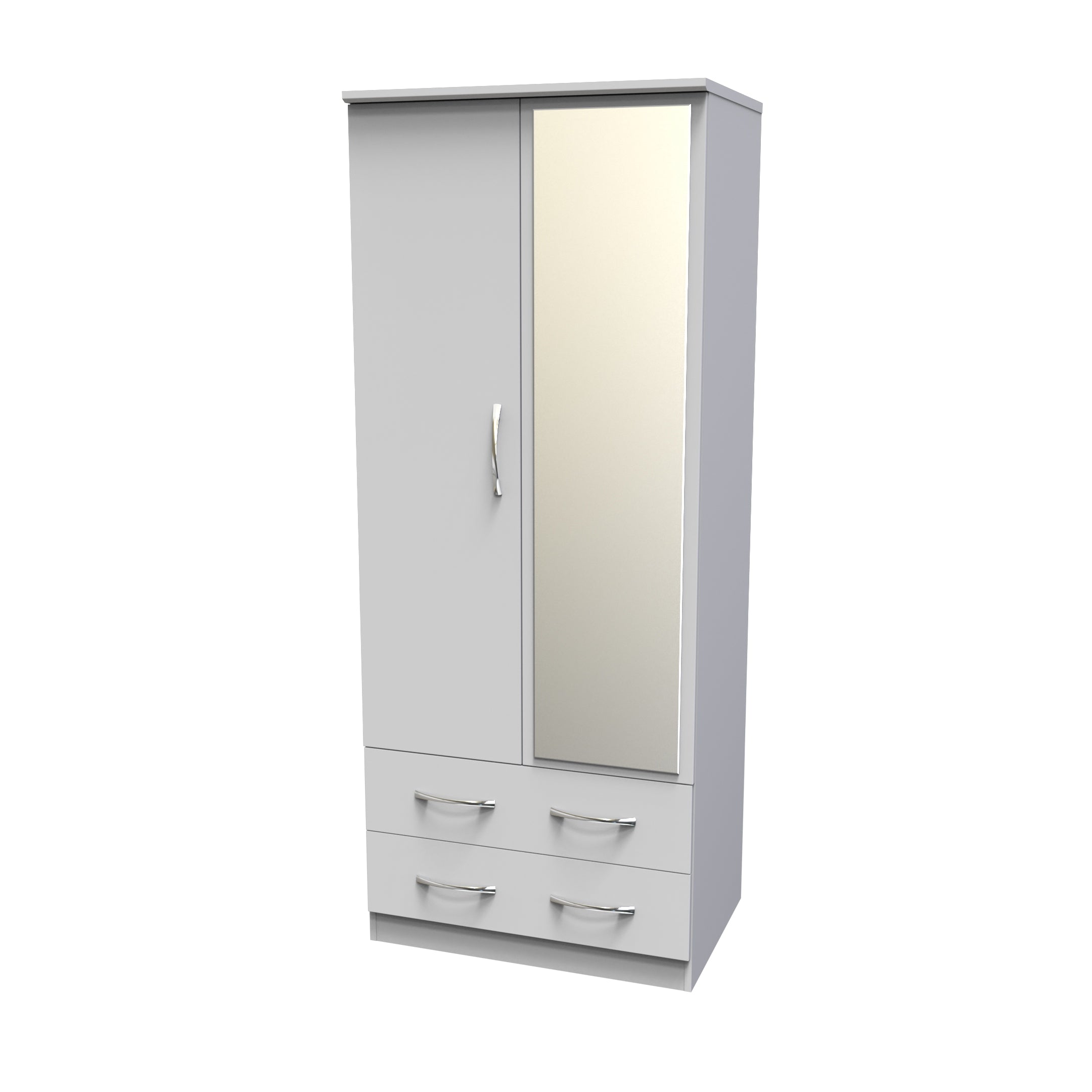 Allure 2ft6in 2 Drawer Mirror Robe