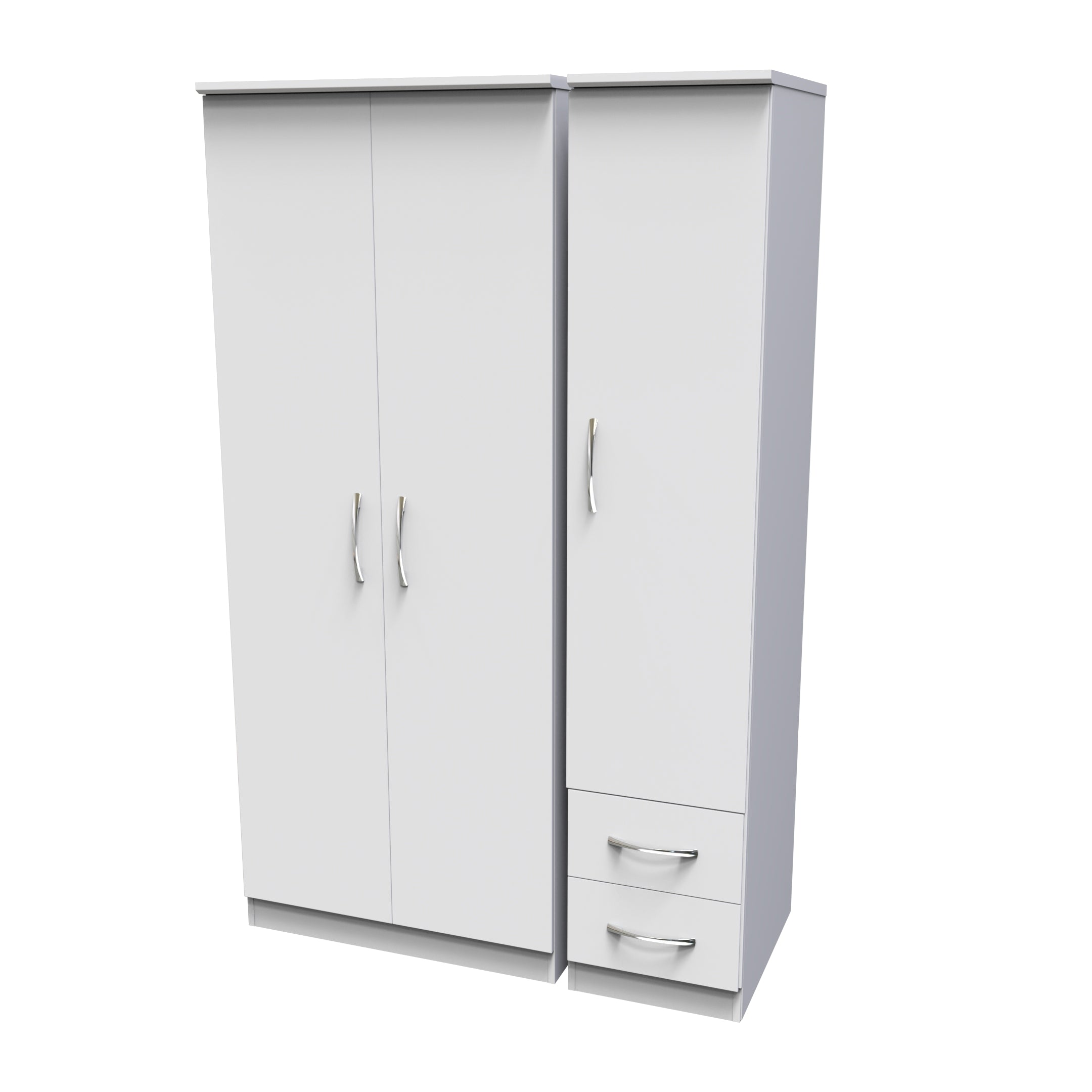 Allure Triple Plain + Drawer Robe