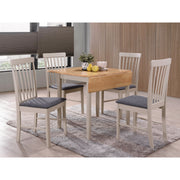 Althera Square Drop Leaf Dining Set Kd (4 Chairs)