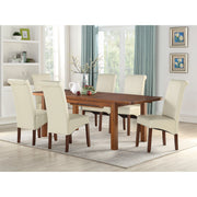 Arsina Acacia 165Cm Dining Set With (Cream Sophie Dining Chair Kd) (6 Chairs)