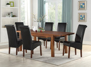 Andorra Acacia 165Cm Dining Set (With Black Sophie Dining Chair Kd) (6 Chairs)