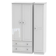 Belaire Triple 2 Drawer Robe White Gloss
