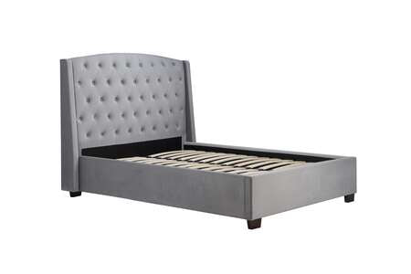 Bermy King Bed Grey