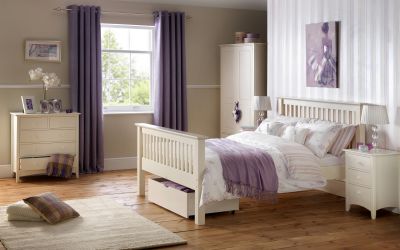 Barcelona Bed Lfe Stone White 120Cm