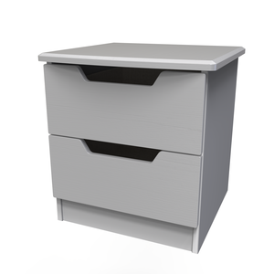 Bertie 2 Drawer Bedside Grey Ash
