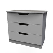 Bertie 3 Drawer Wide Chest Grey Ash