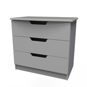 Bertie 3 Drawer Wide Chest Grey Ash