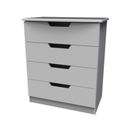Bertie 4 Drawer Wide Chest Grey Ash