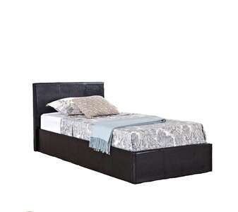 Berlin Single Ottoman Bed Brown