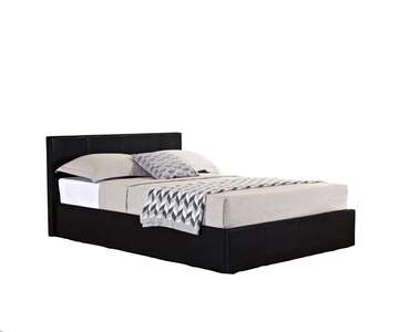 Berlin Small Double Ottoman Bed Black