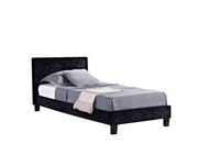 Berlin King Bed Black Crushed Velvet
