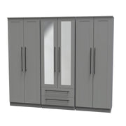 Bernard Tall 6 Door 2 Drawer Centre Mirror Robe