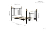Bolton Double Bed Black