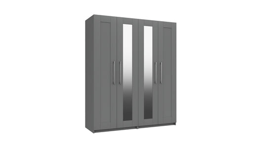 4 Door Robe With 2 Mirrors