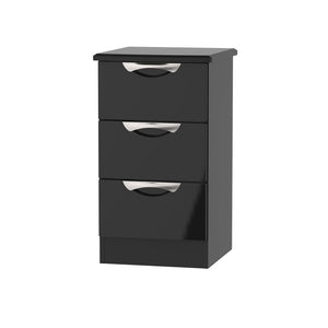 Cambridge 3 Drawer Locker Black Gloss Black
