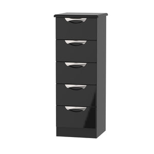 Cambridge 5 Drawer Locker Black Gloss Black