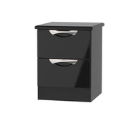 Cambridge 2 Drawer Locker Black Gloss Black